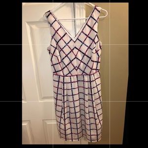 Pink purple and white dress